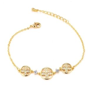 Gold Four Leaf Clover Design Bracelet